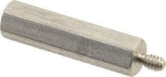 Electro Hardware - #4-40, 1-3/16" OAL, 1/4" Across Flats, Stainless Steel Hex Male/Female Circuit Board Standoffs - 1/4" Thread Depth, 1" Body Length, Bright Finish - Eagle Tool & Supply