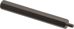 Electro Hardware - #4-40, 2-3/16" OAL, 1/4" Across Flats, Stainless Steel Hex Male/Female Circuit Board Standoffs - 1/4" Thread Depth, 2" Body Length, Bright Finish - Eagle Tool & Supply