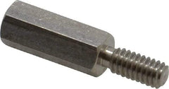 Electro Hardware - #8-32, 1" OAL, 1/4" Across Flats, Stainless Steel Hex Male/Female Circuit Board Standoffs - 7/16" Thread Depth, 5/8" Body Length, Bright Finish - Eagle Tool & Supply