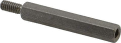 Electro Hardware - #8-32, 1-7/8" OAL, 1/4" Across Flats, Stainless Steel Hex Male/Female Circuit Board Standoffs - 7/16" Thread Depth, 1-1/2" Body Length, Bright Finish - Eagle Tool & Supply