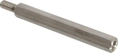 Electro Hardware - #8-32, 2-3/8" OAL, 1/4" Across Flats, Stainless Steel Hex Male/Female Circuit Board Standoffs - 7/16" Thread Depth, 2" Body Length, Bright Finish - Eagle Tool & Supply
