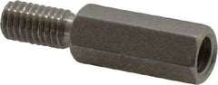 Electro Hardware - #10-32, 1" OAL, 1/4" Across Flats, Stainless Steel Hex Male/Female Circuit Board Standoffs - 1/2" Thread Depth, 5/8" Body Length, Bright Finish - Eagle Tool & Supply