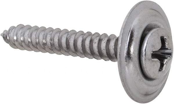 Value Collection - #6 Sems Oval Head Phillips Sheet Metal Screw - Steel, 1" OAL, Grade 2 - Eagle Tool & Supply