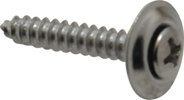 Value Collection - #8 Sems Oval Head Phillips Sheet Metal Screw - Steel, 1" OAL, Grade 2 - Eagle Tool & Supply