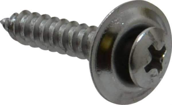 Value Collection - #10 Sems Oval Head Phillips Sheet Metal Screw - Steel, 1" OAL, Grade 2 - Eagle Tool & Supply