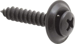 Value Collection - #10 Sems Oval Head Phillips Sheet Metal Screw - Steel, 1" OAL, Grade 2 - Eagle Tool & Supply