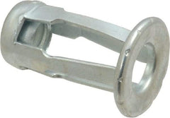 Au-Ve-Co Products - 1/4-20 UNC Thread, Zinc Plated, Steel, Screwdriver Installed Rivet Nut - 3/16 to 3/8" Grip, 5/8" Flange Diam, 0.919" Long - Eagle Tool & Supply