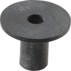 Au-Ve-Co Products - #8-32, 3/4" Diam x 0.062" Thick Flange, Rubber Insulated Rivet Nut - UNC Thread, Neoprene, 1/2" Long x 5/16" Body Diam, 0.575" OAL - Eagle Tool & Supply