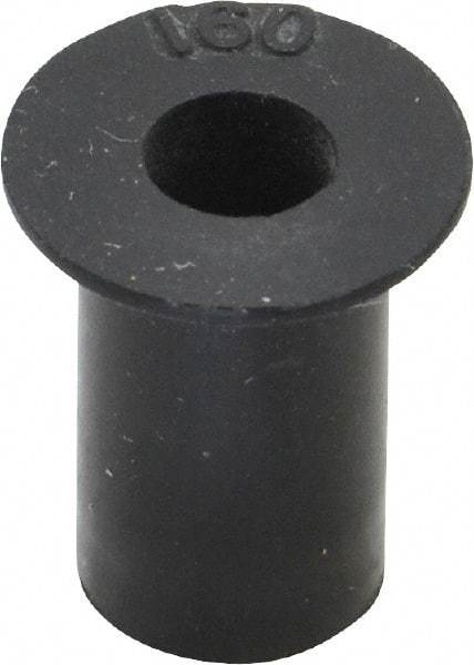 Au-Ve-Co Products - #10-32, 0.562" Diam x 0.04" Thick Flange, Rubber Insulated Rivet Nut - UNF Thread, Neoprene, 5/8" Long x 0.377" Body Diam, 0.665" OAL - Eagle Tool & Supply