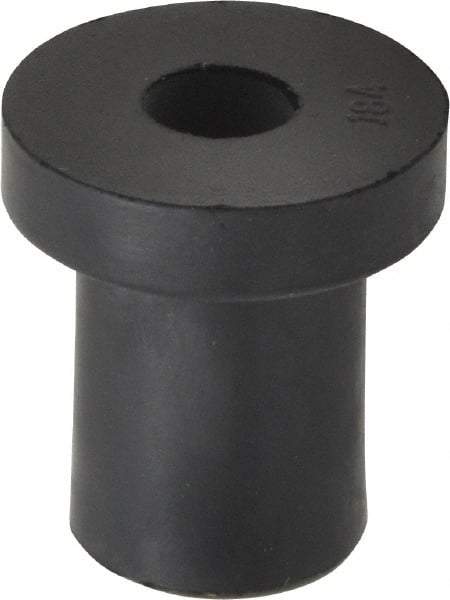 Au-Ve-Co Products - 1/4-20, 0.74" Diam x 0.187" Thick Flange, Rubber Insulated Rivet Nut - UNC Thread, Neoprene, 0.642" Long x 1/2" Body Diam, 0.829" OAL - Eagle Tool & Supply