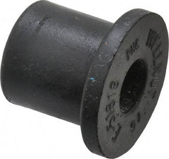 Au-Ve-Co Products - 5/16-18, 7/8" Diam x 1/8" Thick Flange, Rubber Insulated Rivet Nut - UNC Thread, Neoprene, 0.6" Long x 0.62" Body Diam, 0.725" OAL - Eagle Tool & Supply