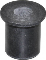 Au-Ve-Co Products - M6x1.00, 0.63" Diam x 0.051" Thick Flange, Rubber Insulated Rivet Nut - Metric Coarse Thread, Neoprene, 0.579" Long x 1/2" Body Diam, 0.63" OAL - Eagle Tool & Supply