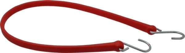 The Perfect Bungee - Heavy Duty Tie Down with S Hook - 36" OAL, Red - Eagle Tool & Supply