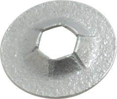 Value Collection - 3/8" OD, Spring Steel Push Nut - Zinc-Plated, 1/8" Shaft Diam - Eagle Tool & Supply