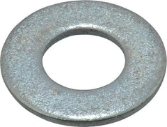 Value Collection - 1/2" Screw, Steel SAE Flat Washer - 17/32" ID x 1-1/16" OD, 3/32" Thick, Zinc-Plated Finish - Eagle Tool & Supply