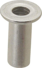 Value Collection - #6-32, 0.01 to 0.08" Grip, #12, Aluminum Standard Rivet Nut - Flat Head - Eagle Tool & Supply