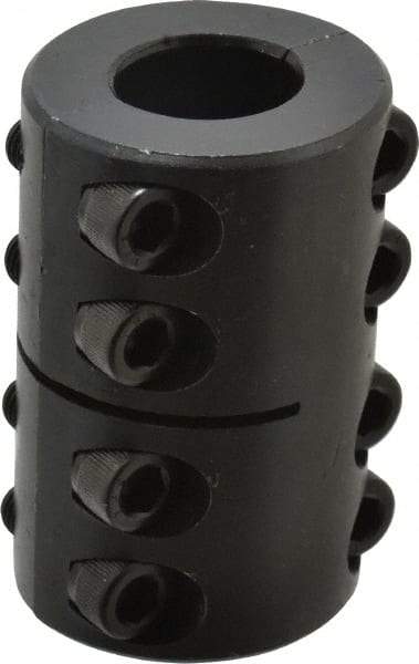 Climax Metal Products - 3/4" Inside x 1-1/2" Outside Diam, Two Piece Rigid Coupling without Keyway - 2-1/4" Long - Eagle Tool & Supply