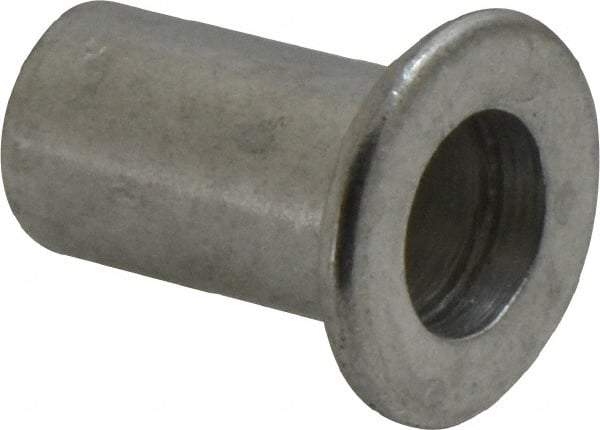 Value Collection - 3/8-16, 0.03 to 0.115" Grip, 1/2" Drill, Aluminum Standard Rivet Nut - Flat Head - Eagle Tool & Supply