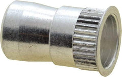 Marson - #6-32, 3/8" OAL, Thread-Sert Threaded Insert - 0.221" Hole Diam, 1/4" Head Diam, Aluminum - Eagle Tool & Supply