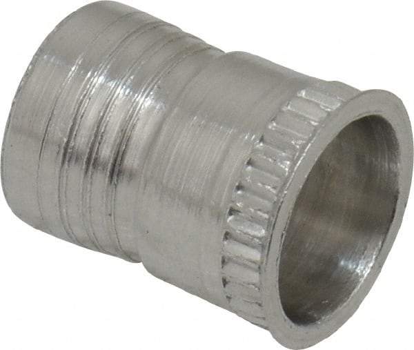 Marson - #10-32, 3/8" OAL, Thread-Sert Threaded Insert - 0.281" Hole Diam, 0.314" Head Diam, Aluminum - Eagle Tool & Supply