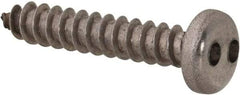 Made in USA - #6 Pan Head Spanner Sheet Metal Screw - Stainless Steel, 3/4" Length Under Head, Grade 18-8 - Eagle Tool & Supply