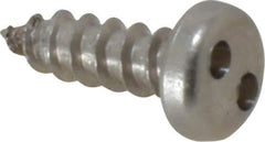 Made in USA - #8 Pan Head Spanner Sheet Metal Screw - Stainless Steel, 1/2" Length Under Head, Grade 18-8 - Eagle Tool & Supply