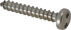 Made in USA - #8 Pan Head Spanner Sheet Metal Screw - Stainless Steel, 1" Length Under Head, Grade 18-8 - Eagle Tool & Supply