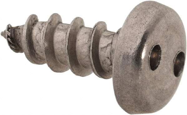 Made in USA - #10 Pan Head Spanner Sheet Metal Screw - Stainless Steel, 1/2" Length Under Head, Grade 18-8 - Eagle Tool & Supply