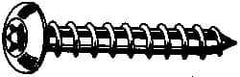 Value Collection - #10 Button Head Torx Sheet Metal Screw - Stainless Steel, 3/4" Length Under Head, Grade 18-8, T25 Drive - Eagle Tool & Supply