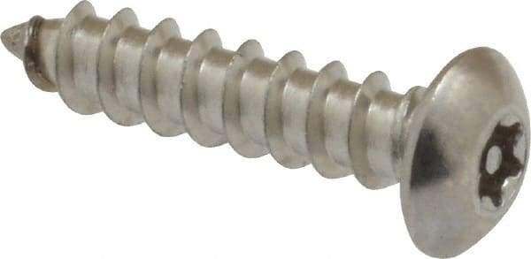 Value Collection - #8 Button Head Torx Sheet Metal Screw - Stainless Steel, 3/4" Length Under Head, Grade 18-8, T15 Drive - Eagle Tool & Supply