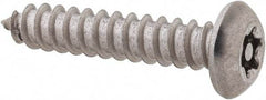 Value Collection - #10 Button Head Torx Sheet Metal Screw - Stainless Steel, 1" Length Under Head, Grade 18-8, T25 Drive - Eagle Tool & Supply