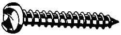Made in USA - #8 Round Head Slotted Sheet Metal Screw - Stainless Steel, 1-1/2" Length Under Head, Grade 18-8 - Eagle Tool & Supply