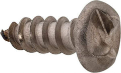 Made in USA - #14 Round Head Slotted Sheet Metal Screw - Stainless Steel, 3/4" Length Under Head, Grade 18-8 - Eagle Tool & Supply