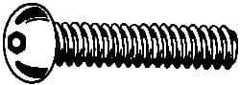 Made in USA - 1/4-20 UNC Pin In Hex Socket Drive, Button Screw - Grade 18-8 Stainless Steel, Uncoated, 5/8" Length Under Head - Eagle Tool & Supply