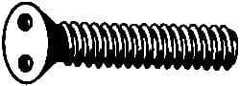 Made in USA - #10-32 UNF, 1" OAL Spanner Drive Machine Screw - Flat Head, Grade 18-8 Stainless Steel, Uncoated, Without Washer - Eagle Tool & Supply