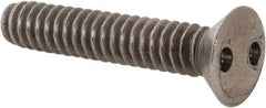 Made in USA - #10-24 UNC, 1" OAL Spanner Drive Machine Screw - Flat Head, Grade 18-8 Stainless Steel, Uncoated, Without Washer - Eagle Tool & Supply