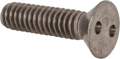 Made in USA - 1/4-20 UNC, 1" OAL Spanner Drive Machine Screw - Flat Head, Grade 18-8 Stainless Steel, Uncoated, Without Washer - Eagle Tool & Supply