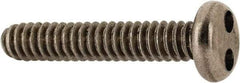 Made in USA - #6-32 UNC, 3/4" OAL Spanner Drive Machine Screw - Pan Head, Grade 18-8 Stainless Steel, Uncoated, Without Washer - Eagle Tool & Supply