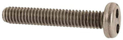 Made in USA - #8-32 UNC, 1" OAL Spanner Drive Machine Screw - Pan Head, Grade 18-8 Stainless Steel, Uncoated, Without Washer - Eagle Tool & Supply