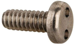 Made in USA - #10-24 UNC, 1/2" OAL Spanner Drive Machine Screw - Pan Head, Grade 18-8 Stainless Steel, Uncoated, Without Washer - Eagle Tool & Supply