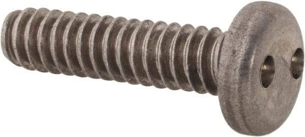 Made in USA - #10-24 UNC, 3/4" OAL Spanner Drive Machine Screw - Pan Head, Grade 18-8 Stainless Steel, Uncoated, Without Washer - Eagle Tool & Supply