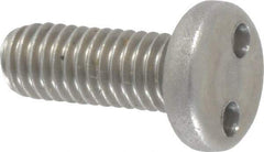Made in USA - #10-32 UNF, 1/2" OAL Spanner Drive Machine Screw - Pan Head, Grade 18-8 Stainless Steel, Uncoated, Without Washer - Eagle Tool & Supply