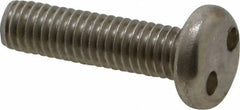 Made in USA - #10-32 UNF, 3/4" OAL Spanner Drive Machine Screw - Pan Head, Grade 18-8 Stainless Steel, Uncoated, Without Washer - Eagle Tool & Supply