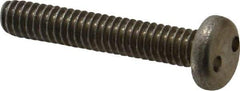 Made in USA - 1/4-20 UNC, 1-1/2" OAL Spanner Drive Machine Screw - Pan Head, Grade 18-8 Stainless Steel, Uncoated, Without Washer - Eagle Tool & Supply