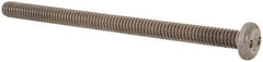 Made in USA - 1/4-20 UNC, 4" OAL Spanner Drive Machine Screw - Pan Head, Grade 18-8 Stainless Steel, Uncoated, Without Washer - Eagle Tool & Supply