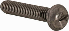 Made in USA - #10-32 UNF, 1" Length Under Head One Way Drive Machine Screw - Round Head, Grade 18-8 Stainless Steel, Uncoated, Without Washer - Eagle Tool & Supply