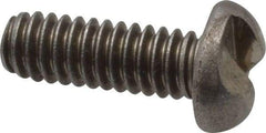 Made in USA - 1/4-20 UNC, 3/4" Length Under Head One Way Drive Machine Screw - Round Head, Grade 18-8 Stainless Steel, Uncoated, Without Washer - Eagle Tool & Supply