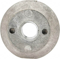 Made in USA - 5/16-18, Alloy Steel, Zinc Plated, Right Hand Spherical Fixture Nut - 1/4" High - Eagle Tool & Supply