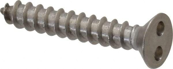 Made in USA - #8 Flat Head Spanner Sheet Metal Screw - Stainless Steel, 1" OAL, Grade 18-8 - Eagle Tool & Supply