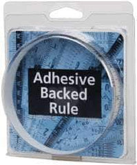 Made in USA - 3 Ft. Long x 1/2 Inch Wide, 1/32 Inch Graduation, Silver, Mylar Adhesive Tape Measure - Reads Left to Right, Horizontal Scale - Eagle Tool & Supply